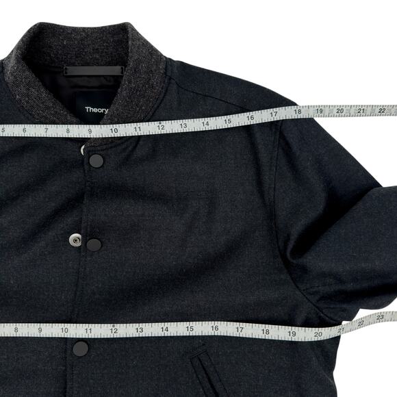THEORY Wool Varsity Bomber Jacket S - Picture 10 of 12